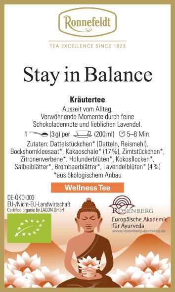Stay in Balance Kräutertee von Ronnefeldt, Ayurvedisch BIO NEU