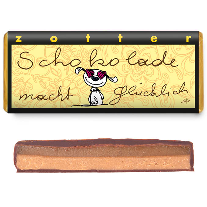 Zotter Salzkaramell Schokolade macht glücklich BIO