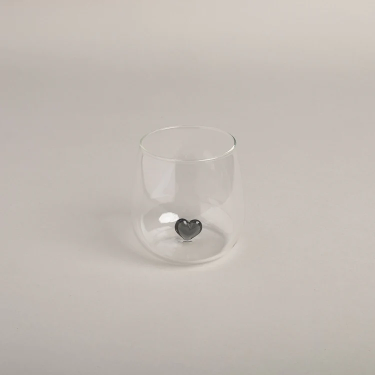 Eulenschnitt Trinkglas HERZ