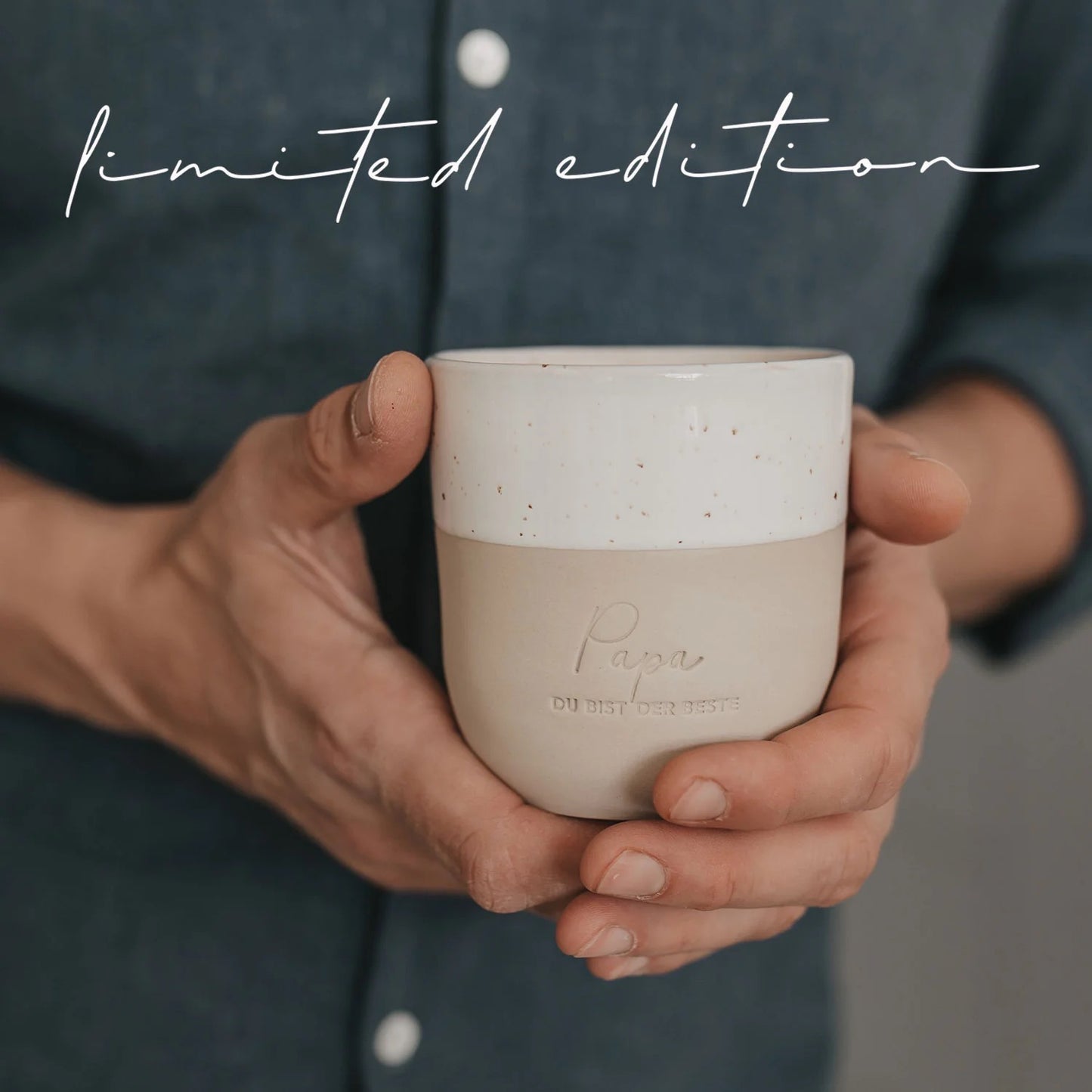 Eulenschnitt Becher zum Vatertag. Limited Edition Papa du bist der Beste