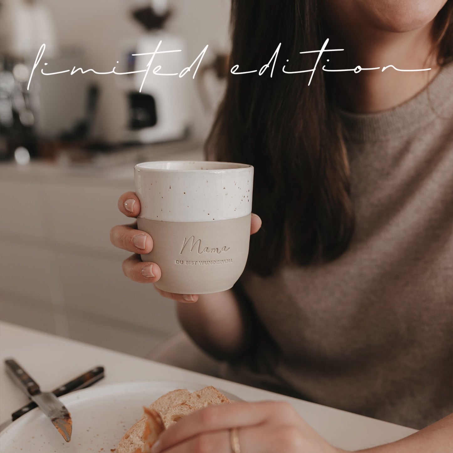 Eulenschnitt Becher zum Muttertag Limited Edition Mama du bist wundervoll