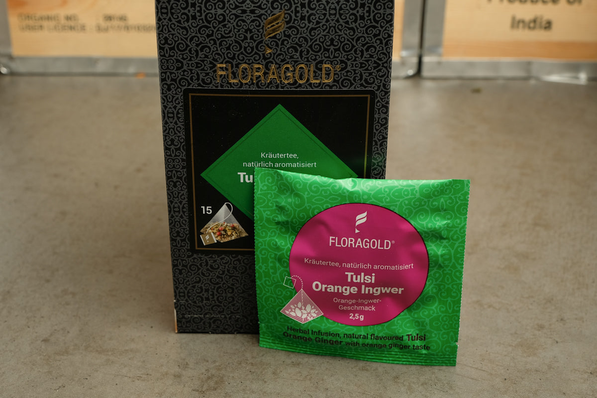 Kräutertee Tulsi Orange Ingwer