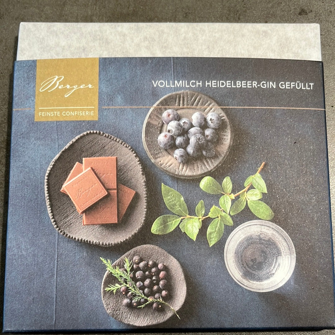 Berger Vollmilch Heidelbeer-Gin gefüllt