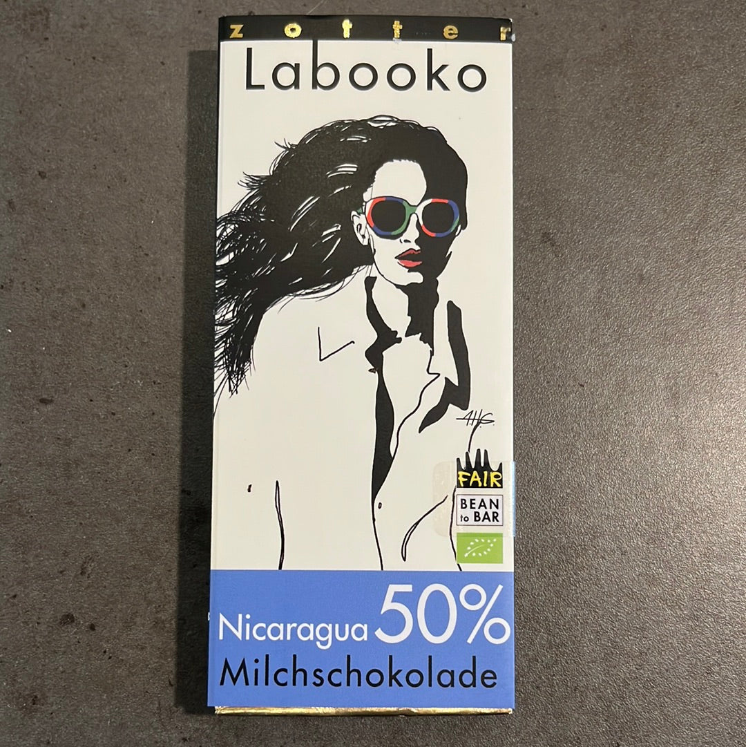 Zotter Labooko Nicaragua Milchschokolade 50%. BIO
