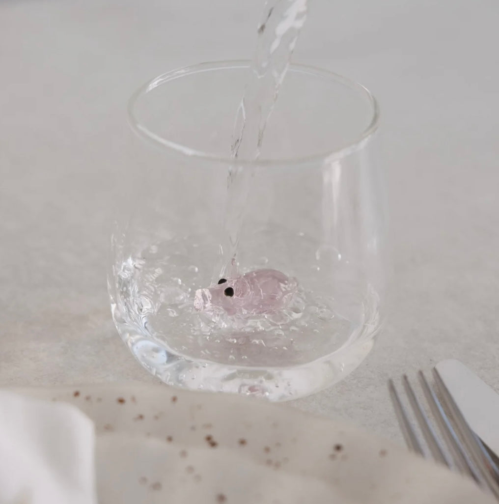 Eulenschnitt Trinkglas Schweinfigur Schwein 🐷