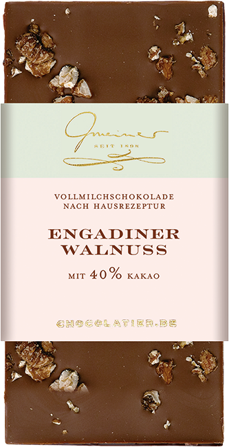 Gmeiner - Edel Vollmilch 40 % Engadiner Walnuß