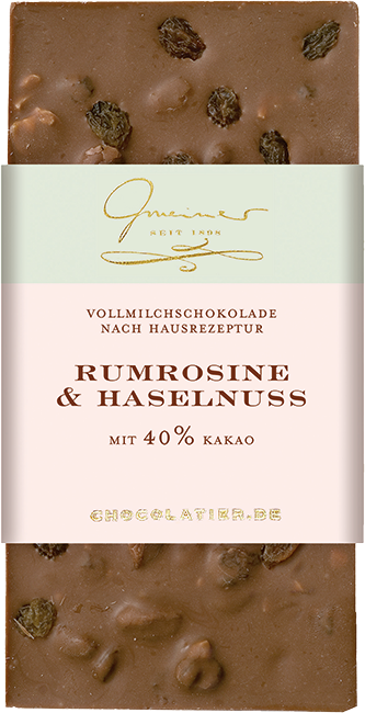 Gmeiner - Edel Vollmilch Rumrosine mit Haselnuss