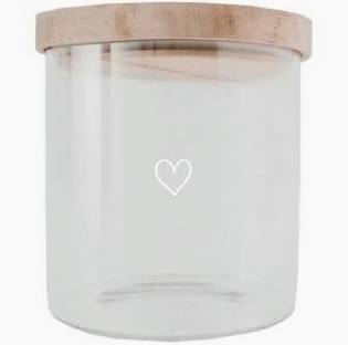 Eulenschnitt Vorratsglas mit Herz - 13cm