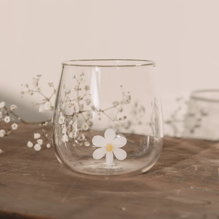 Eulenschnitt Trinkglas Daisyfigur - Gänseblümchen