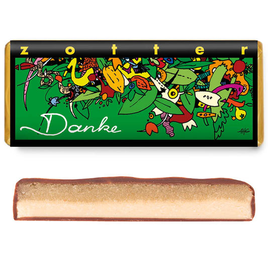 Zotter Marzipan Mandel Schokolade "DANKE"
