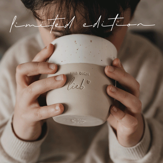 Eulenschnitt Becher "Hab dich lieb" Sonderedition