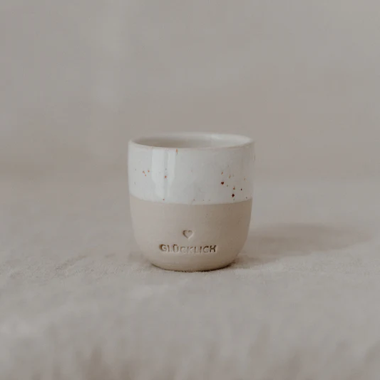 Eulenschnitt Espresso Becher "Glücklich"