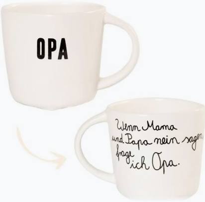 Good old friends Tasse "OPA" - Wenn Mama und Papa nein sagen....