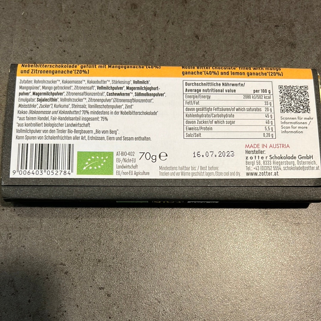 Zotter Mango Tango